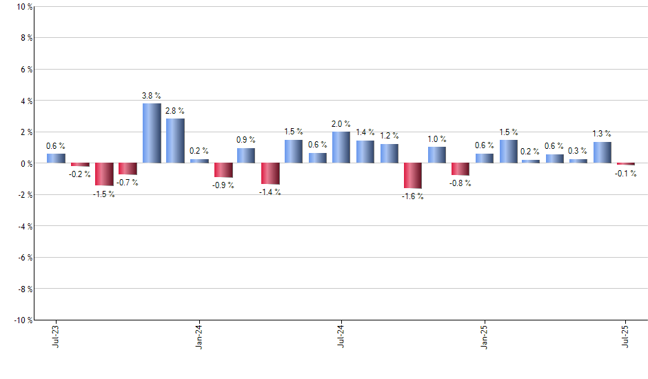 SOCL monthly returns chart