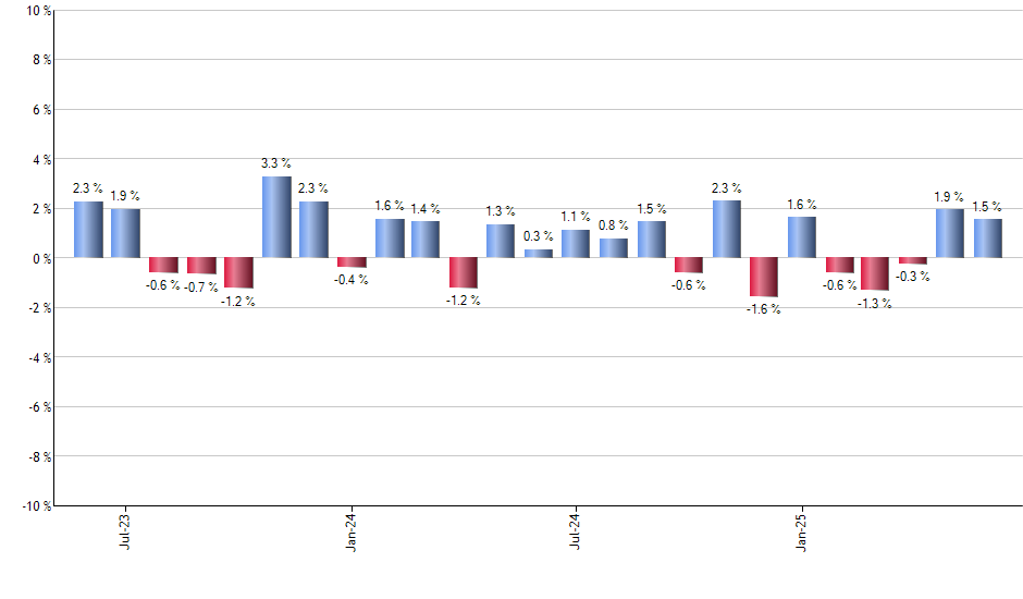 NVDL monthly returns chart