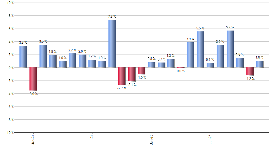 FIS monthly returns chart
