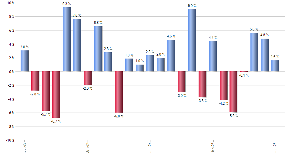 SILJ monthly returns chart
