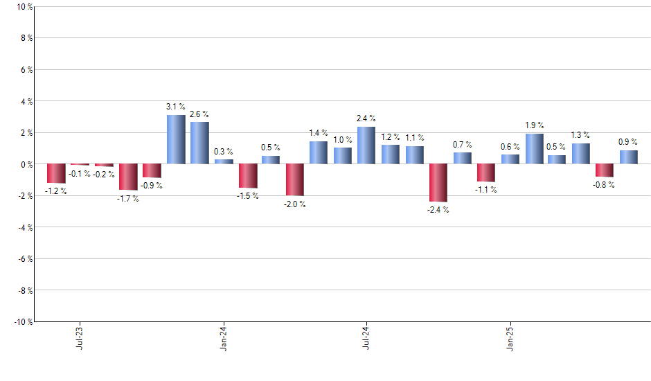 NTSX monthly returns chart