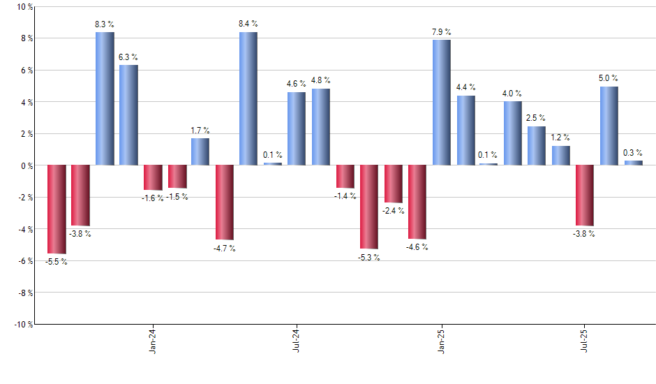 GSSC monthly returns chart